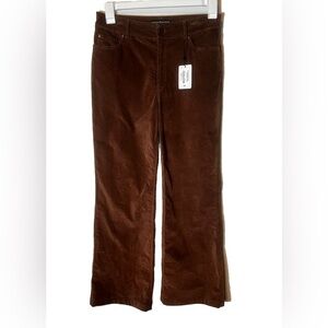 NWT Peruvian Connection Boot Cut Velveteen Jeans in Pecan Size 8